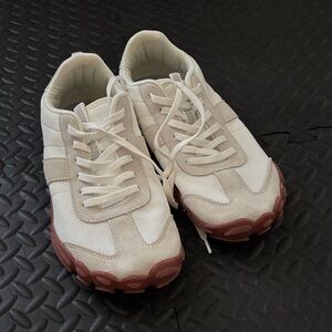 White and Beige Minimalist Shoes